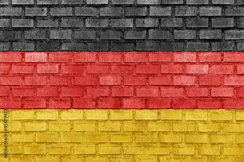 Germany flag on a brick wall