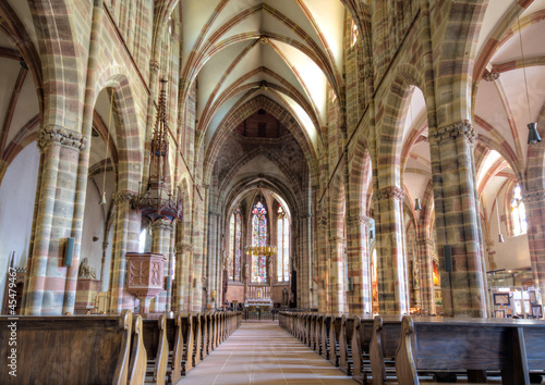 Gothic nave of the church of Wissembourg