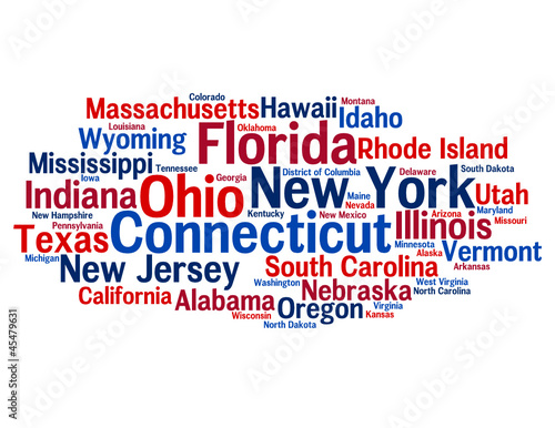 "UNITED STATES OF AMERICA" Tag Cloud (swing states elections)