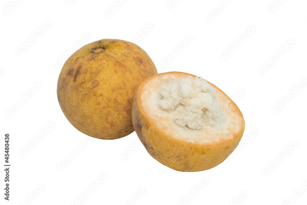Fototapeta premium Santol fruit isolated on white background