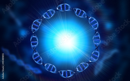 Fotografie DNA on blue background