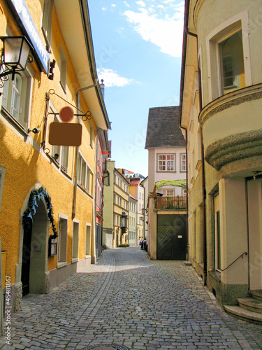 Old street of Lindau town, Germany