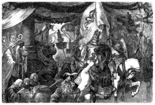 Barbarian King : entering Rome - 5th century