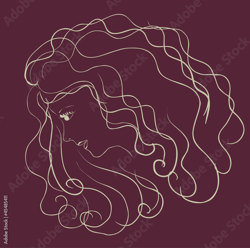 Hand drawn woman illustration