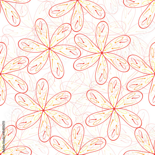 Seamless flower background vector