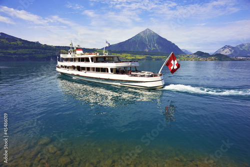 Passenger cruise boat, Lake Thun, Switzerland