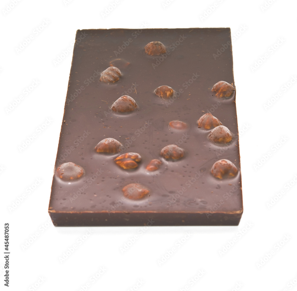 Fototapeta premium chocolate with hazelnuts