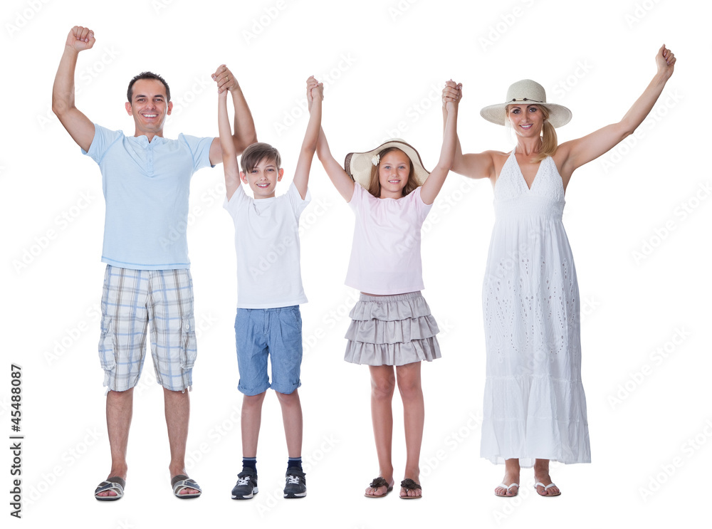 Fototapeta premium Happy Family Going For Vacation