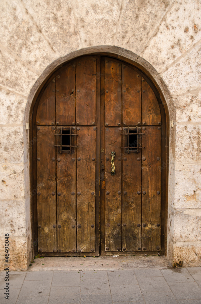 Old wooden door