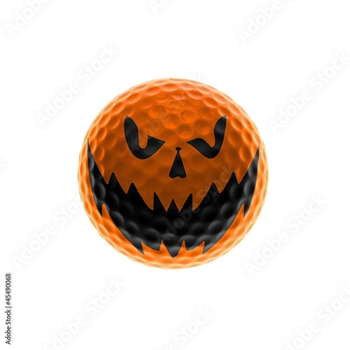 Orange halloween golf-ball