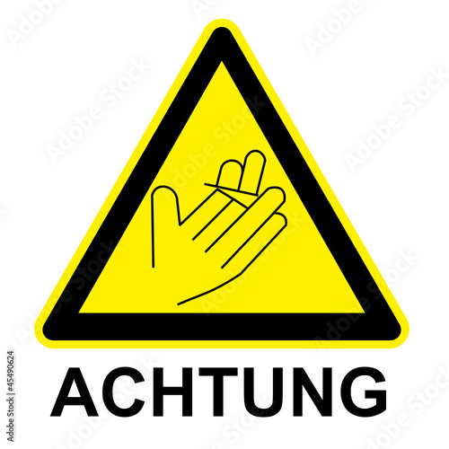 Schild - Achtung Schittgefahr