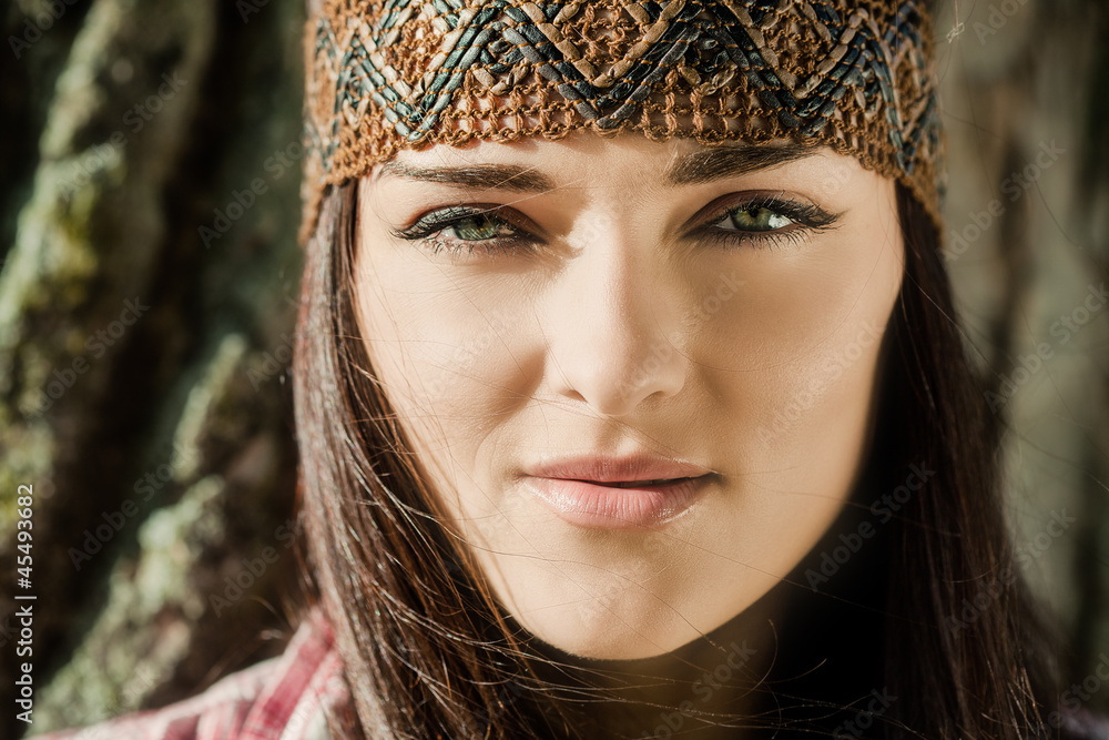 Face hippie girl Face hippie girl
