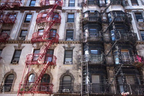 New York City Historic Tenement Apartment Building photo