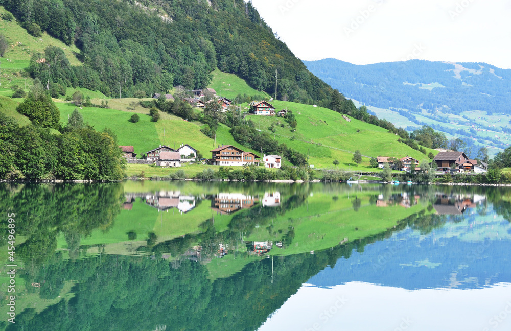 Lungerer lake, Switzerland Lungerer lake, Switzerland
