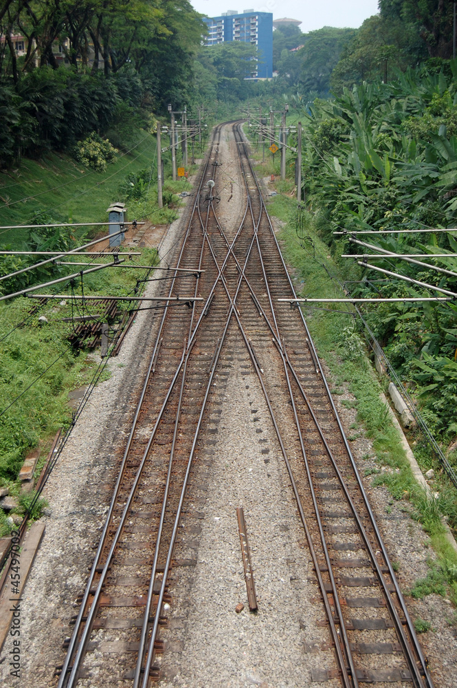 Fototapeta premium Railway line in Kuala Lumpur