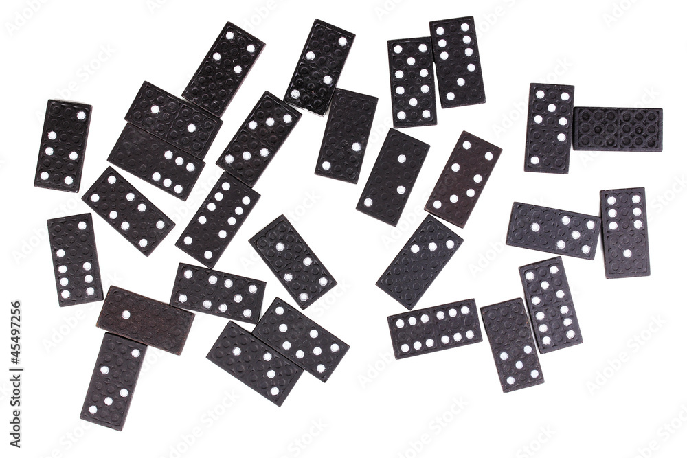 Dominoes isolated on white Dominoes isolated on white