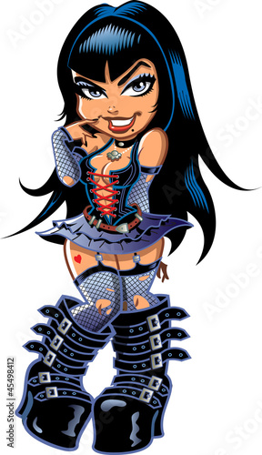 Shy Goth Girl