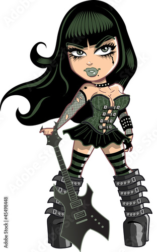 Goth Girl With Guitar