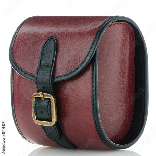 Small red leather bag © homydesign