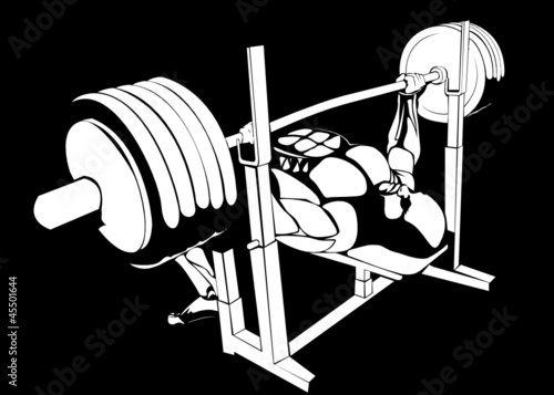 contour of the athlete on the black background. vector