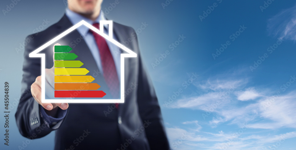 Fototapeta premium Energieklasse Haus