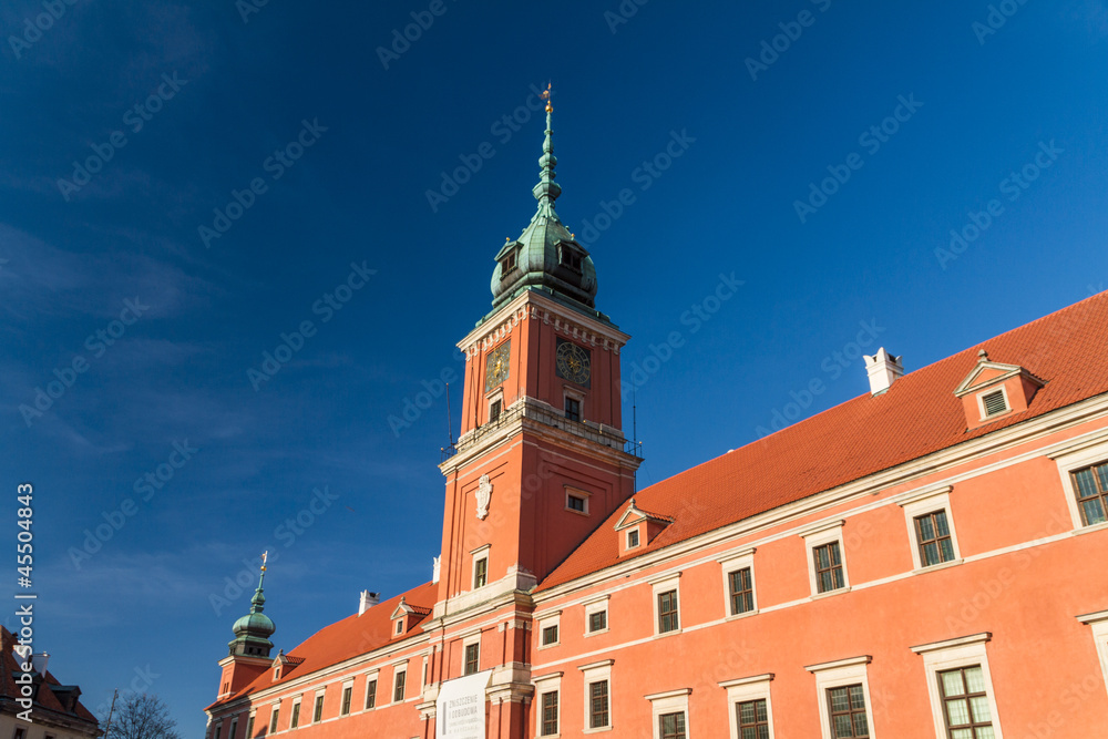 Fototapeta premium Warsaw, Poland. Old Town - famous Royal Castle. UNESCO World Her