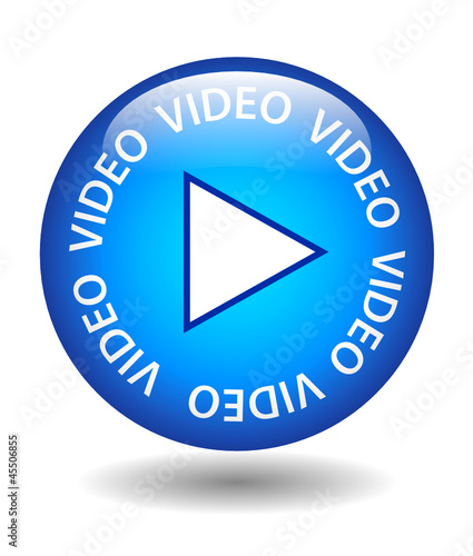 Bouton Web VIDEO (lire play regarder clip vidéo en direct média)