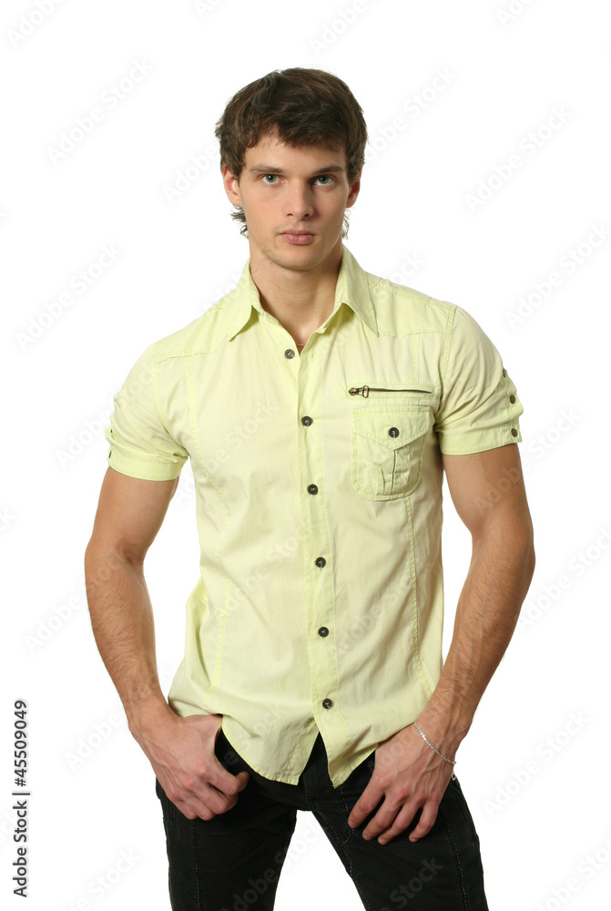 Young Sexy Man Isolated on White Young Sexy Man Isolated on White