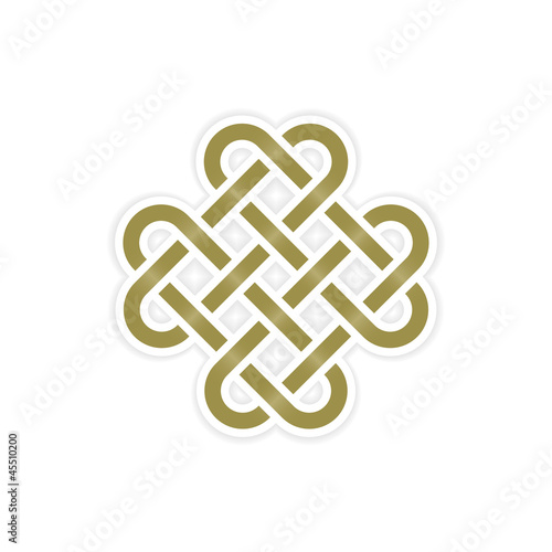 eternal knot concept in editable vector format