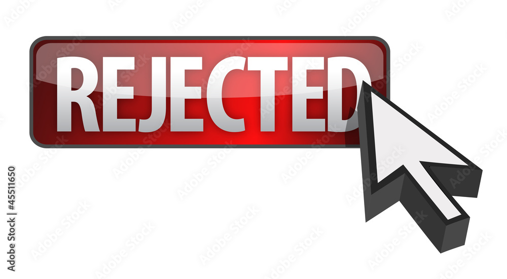 rejected button and cursor illustration design