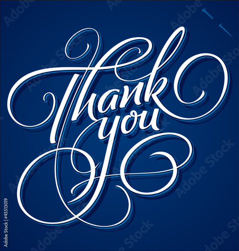 THANK YOU hand lettering (vector)