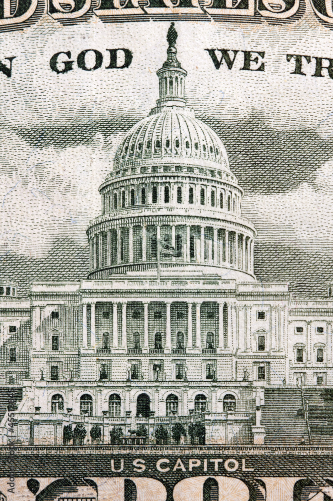 us capitol on the fifty dollar bill