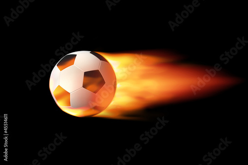 Soccer ball on fire