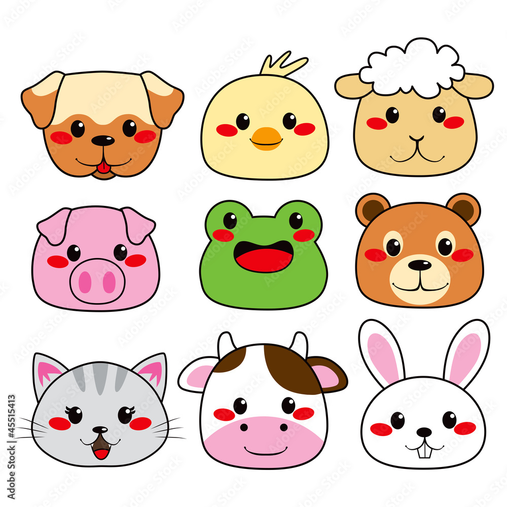 Fototapeta premium Animal Face Collection