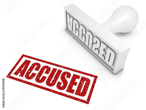 Canvas Print Accused Rubber Stamp