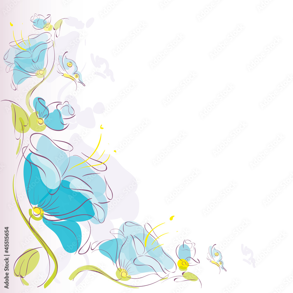 floral background,blue flower floral background,blue flower