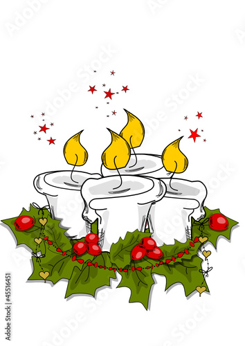 Weihnachten, Advent Illustration