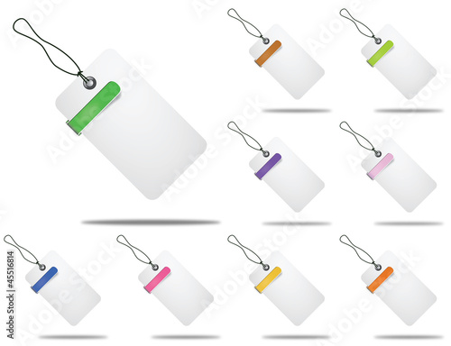 étiquettes multicolores concept commerce