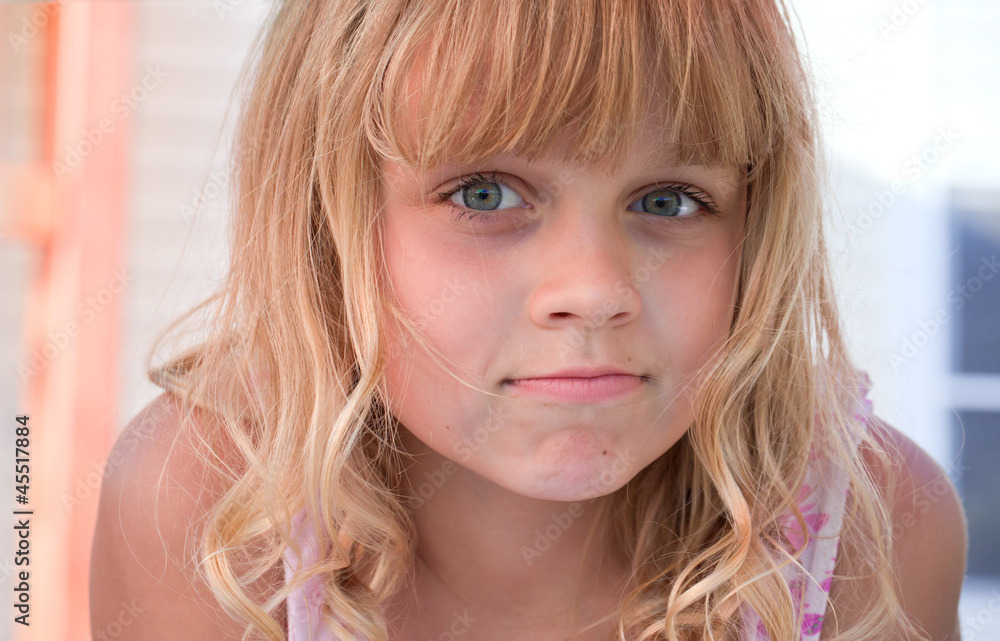 Little blond beautiful girl portrait Little blond beautiful girl portrait