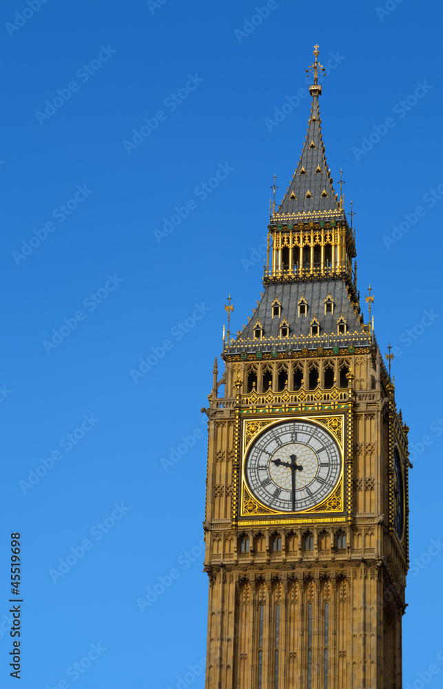 Big Ben Westminster Elizabeth Clock Tower in London.