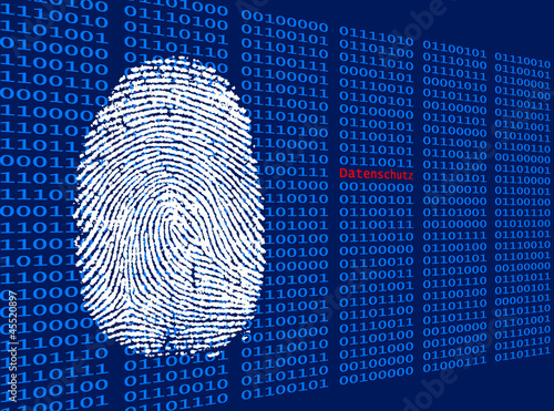 Canvas Print Digitaler Fingerabdruck - Datenschutz