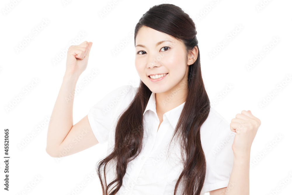 Beautiful woman on white background. Portrait of asian. Beautiful woman on white background. Portrait of asian.