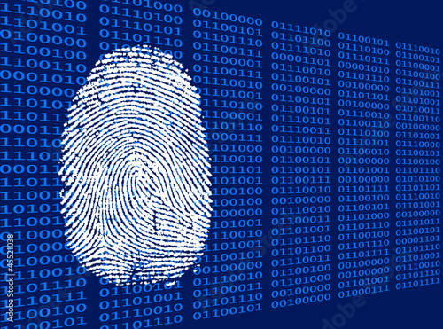 Digitaler Fingerabdruck schräg