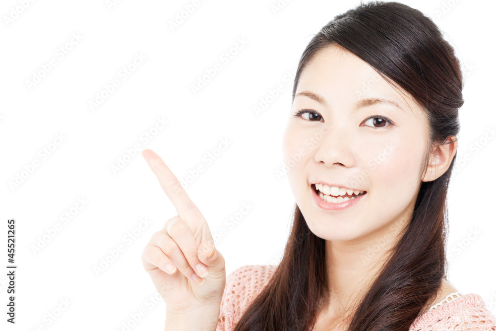 Beautiful young woman on white background. Portrait of asian. Beautiful young woman on white background. Portrait of asian.
