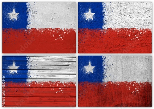 Chile flag collage