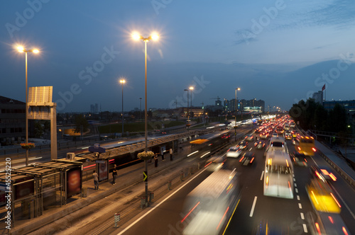 Canvas Print Traffic Jam In Istanbul, Turkey