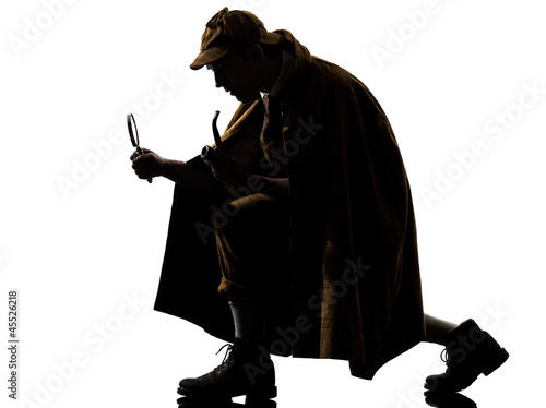 Obraz na płótnie sherlock holmes silhouette
