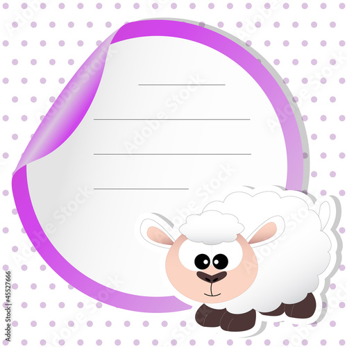 sticker sheep - place your text