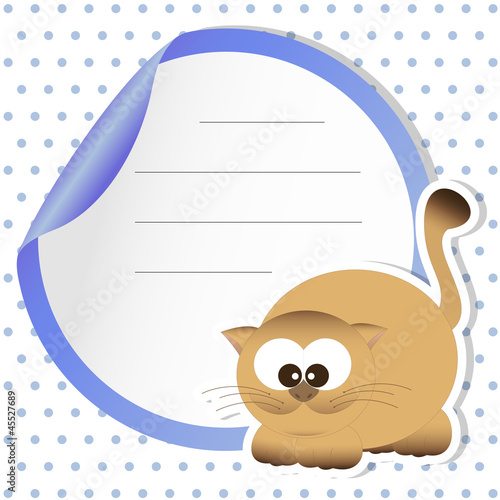 sticker cat - place your text