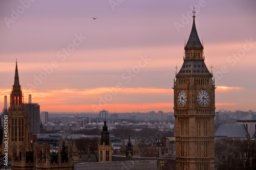 big ben view from london eye